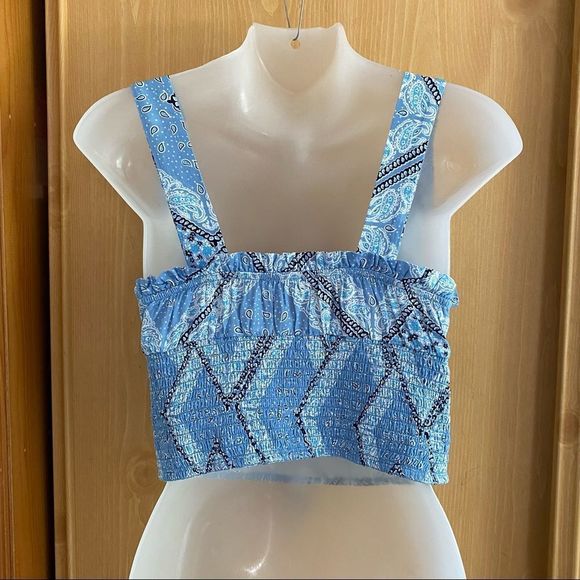 LA Hearts • Keyhole Corset Top in Blue Bandana - Picture 7 of 12
